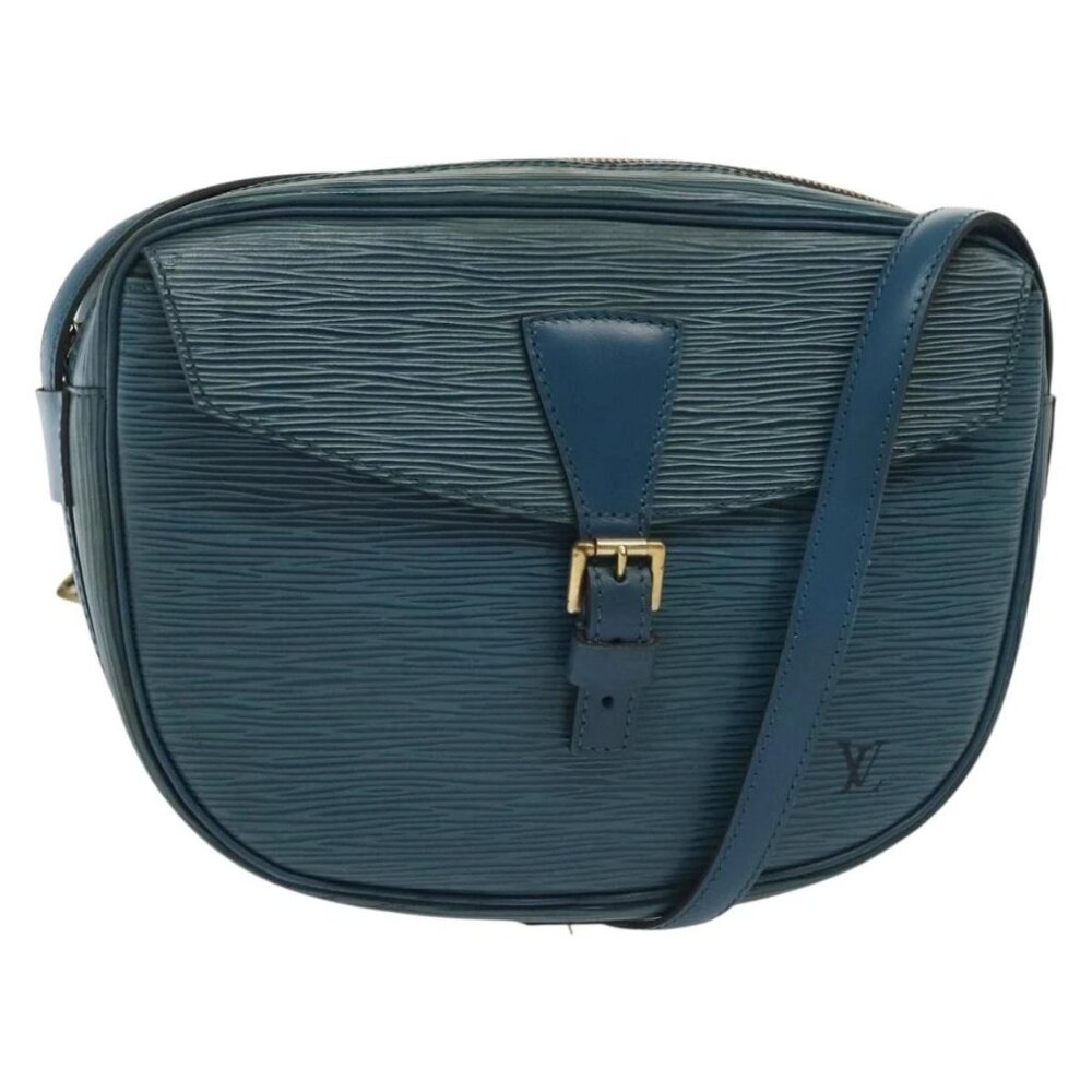 LOUIS VUITTON Epi June Feuille Shoulder Bag Blue M52155 LV Auth 141626